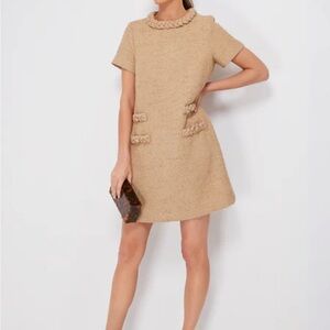Tuckernuck Croissant Tweed Jackie Dress